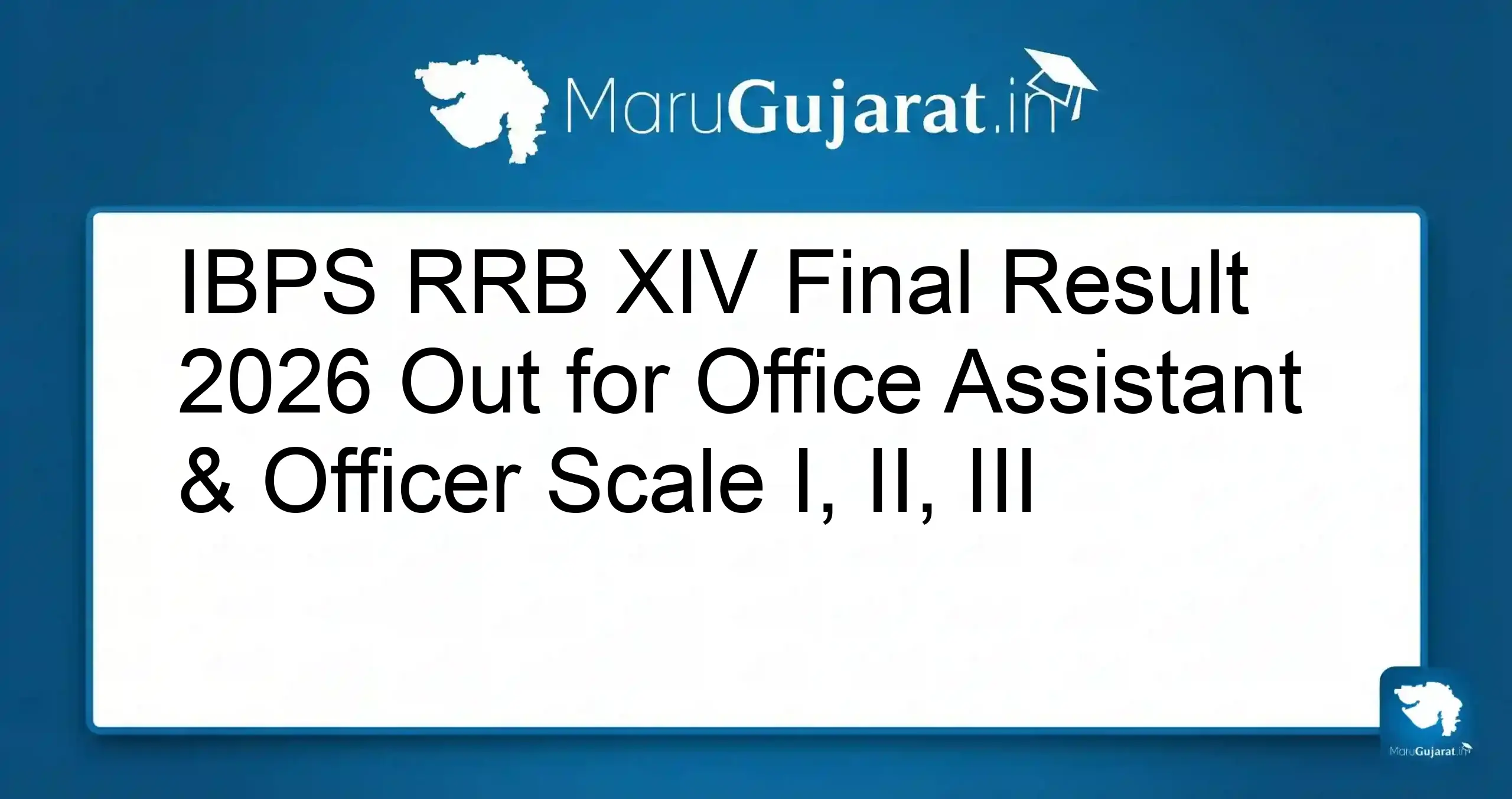 IBPS RRB XIV Final Result 2026