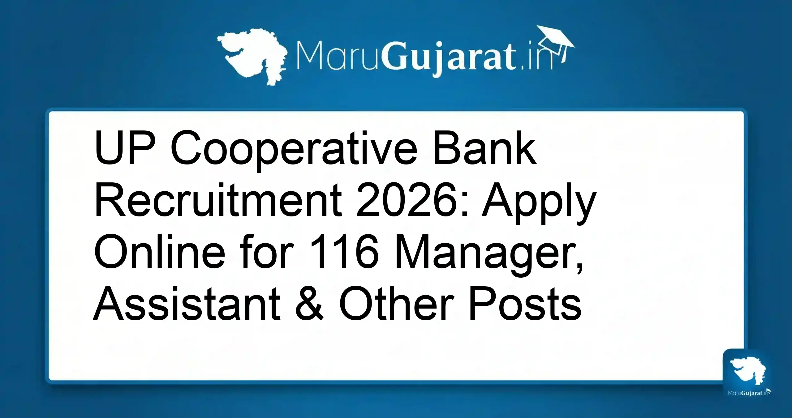 UP Cooperative Bank Recruitment 2026