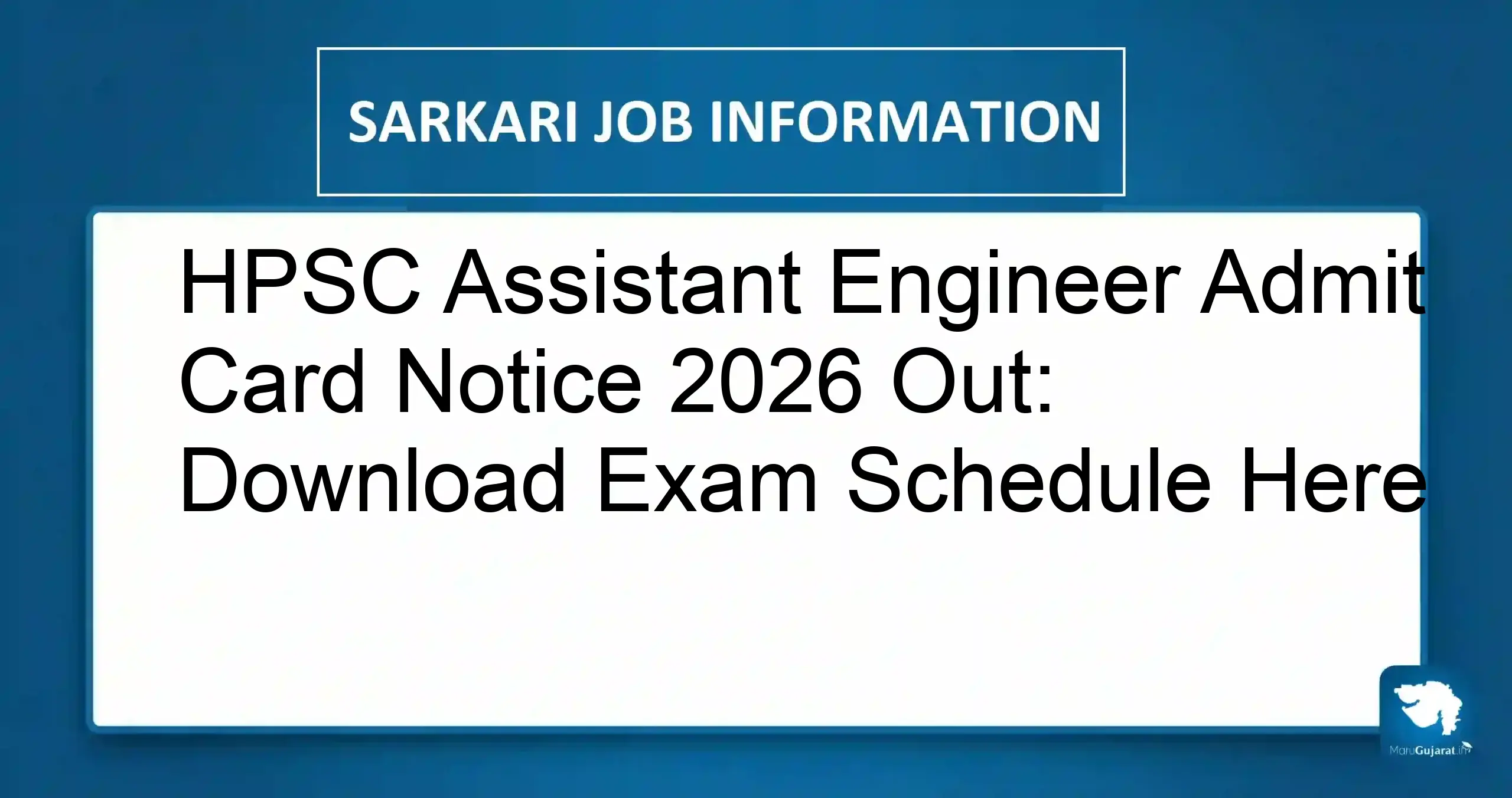 HPSC Assistant Engineer Admit Card